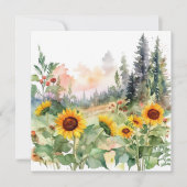 Carte aquarelle Sunflower Garden Nature (Devant)