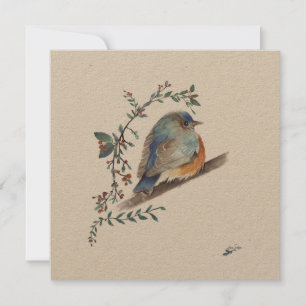 Carte Aquarelle Sweet Bluebird