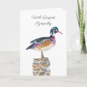 Carte Aquarelle Sympathe Mallard Duck (Devant)