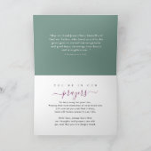 Carte Aquarelle Sympathie avec Compassion sincère (Intérieur)