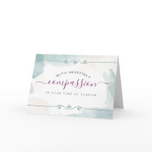 Aquarelle Sympathie avec Compassion sincère