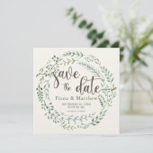 Carte Aquarelle Terrain Botanique Enregistrer La Date (Debout devant)