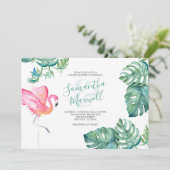 Carte Aquarelle tropicale Verdure Couples Douche (Debout devant)