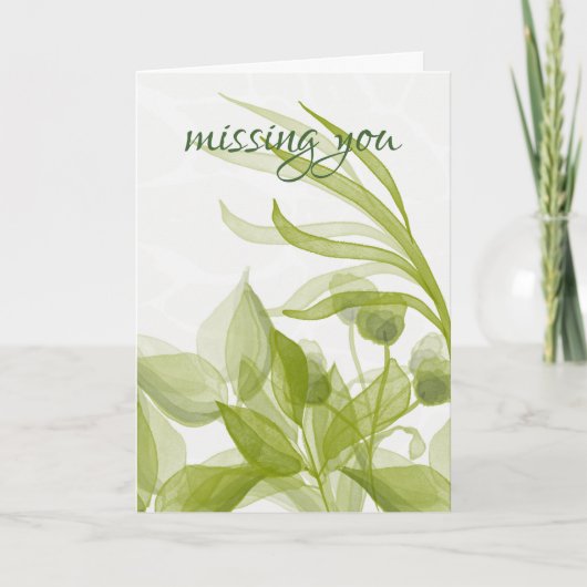 Carte Aquarelle Tu me manques (Devant)