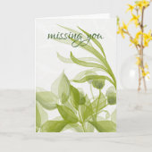 Carte Aquarelle Tu me manques (Fleur jaune)