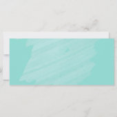 Carte Aquarelle Turquoise Blue Eucalyptus Salon (Dos)