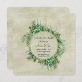 Carte Aquarelle verte (Devant / Derrière)