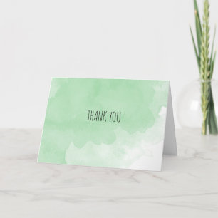 Carte Aquarelle verte Merci dégradée