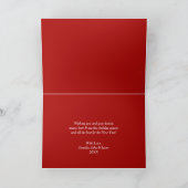 Carte Aquarelle verte photo de Noël Cadre plié (Intérieur)