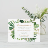 Carte Aquarelle verte tropicale Monstera Feuilles Cadre (Debout devant)