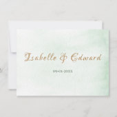 Carte Aquarelle verte tropicale Monstera Feuilles Cadre (Dos)