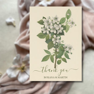 Carte Aquarelle vintage Blackberry Botanique Merci