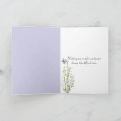 Carte Aquarelle violet Iris Bouquet Sympathie (Intérieur)