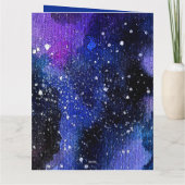 Carte Aquarelle violet Univers (Dos)