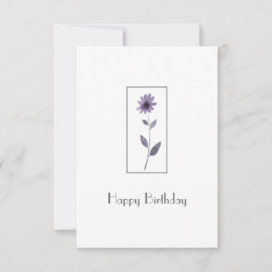 Carte Aquarelle violette