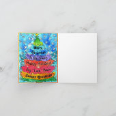 Carte Aquarelle Whimsical Arbre de Noël avec des mots (Intérieur)