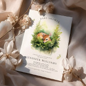 Carte Aquarelle Whimsical baby shower Deer