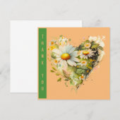 Carte Aquarelle Whimsical Daisy Aquarelle Floral Wreath (Devant / Derrière)