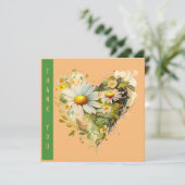 Carte Aquarelle Whimsical Daisy Aquarelle Floral Wreath (Debout devant)