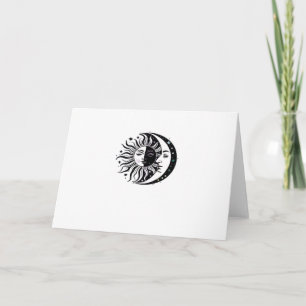 Carte Aquarelle Whimsigoth Soleil Lune Sorcière Classiqu