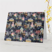 Carte Aquarelles de Noël et du Nouvel An à Washington DC (Fleur jaune)