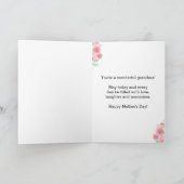 Carte Aquarelles florales Jolie mère de Fête grand-mère (Intérieur)