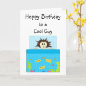 Carte Aquarium cool Guy Fish (Fleur jaune)