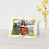 Carte AQUARIUS 3 Zodiac Anniversaire (Fleur jaune)