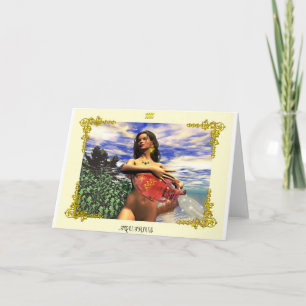 Carte AQUARIUS 3 Zodiac Anniversaire