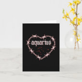Carte Aquarius Constellation gothique Edgy foncé Anniver (Fleur jaune)