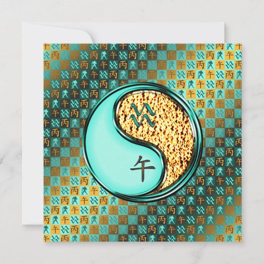 Carte Aquarius & Fire Horse (Devant)