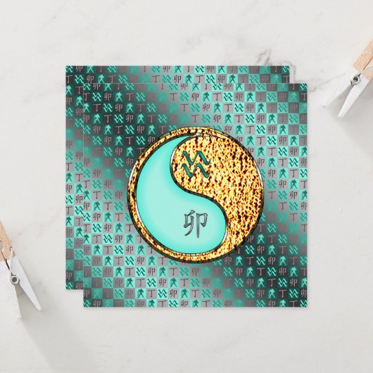 Carte Aquarius & Fire Rabbit (Devant/Arrière en situation)