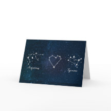 Carte Aquarius + Gemini Saint-Valentin