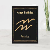 Carte Aquarius Happy Birthday zodiac astrologie salutati (Devant)
