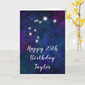 Carte Aquarius Zodiac Constellation Joyeux anniversaire (Fleur jaune)