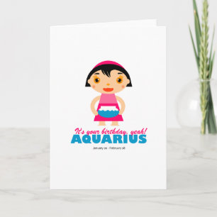 Carte Aquarius Zodiac pour enfants