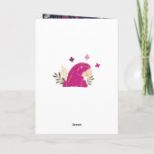 Carte Ara Parrot rose Tropical Leave Motif Anniversaire (Dos)