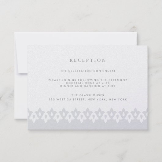 Carte Arabesque | Perle d'argent (Devant)