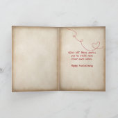 Carte arachides s'étreignant pour anniversaire de mariag (Intérieur)