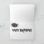 Carte Araignée de joyeux anniversaire (Intérieur)