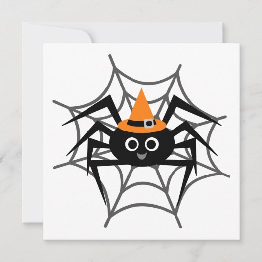 Carte Araignée d'Halloween en maillots et cadeaux Web (Devant)