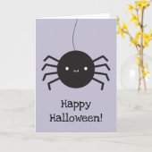 Carte Araignée d'Halloween Kawaii (Fleur jaune)
