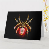 Carte Araignée en vapeur noire (Fleur jaune)