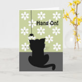 Carte Araignée et chat (Fleur jaune)