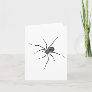 Carte Araignée noire aux longues pattes arachnide effray