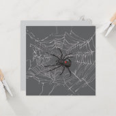 Carte Araignée Noire Et Araignée De Toile D'Araignée (Devant/Arrière en situation)