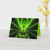 Carte Araignée radioactive d'Halloween (Fleur jaune)