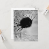 Carte Araignée souriante par Odilon Redon, Halloween Vin (Devant/Arrière en situation)