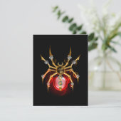 Carte Araignée steampunk sur fond noir (Debout devant)