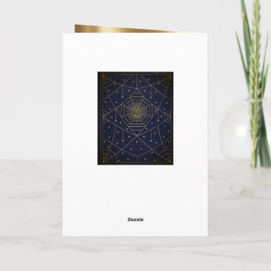 Carte Araignées et étoiles Spiderweb noir et or (Dos)